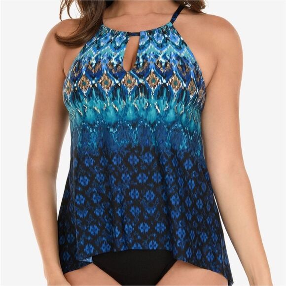 Miraclesuit Peephole Tankini Top Size 10 - Picture 1 of 9